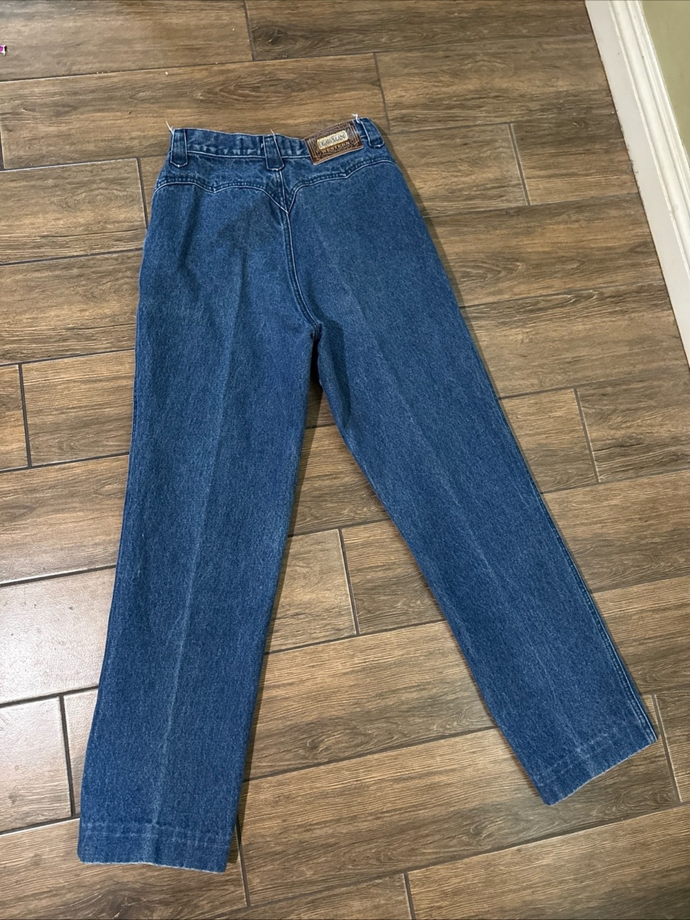 Vintage Lawman Bareback Western Jeans High Rise Straight Leg Denim 9 Juniors